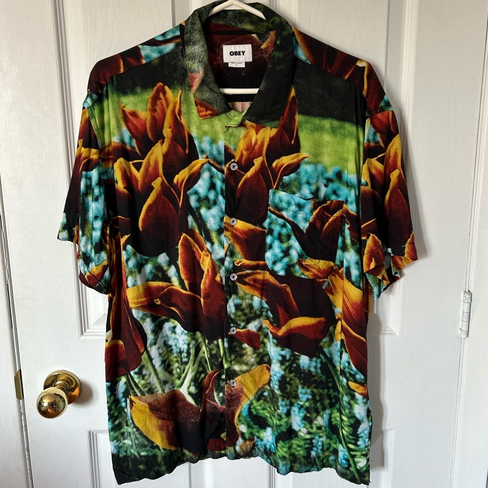Men’s Obey Bloom Short Sleeve Shirt USL